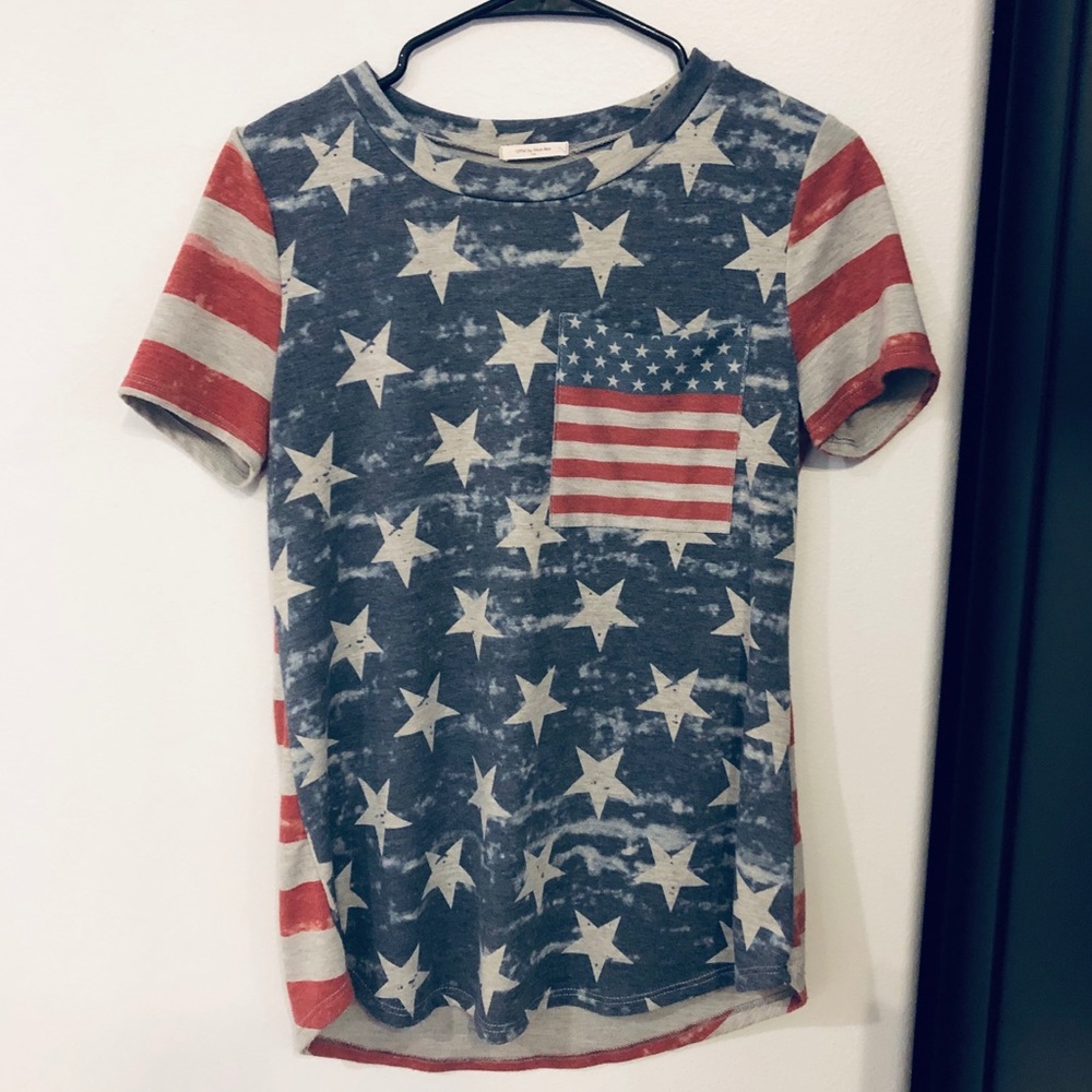 Distressed American Flag Tee
